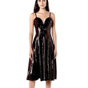 NWT Dress the Population Mimi Sequin Cocktail Dress Size M